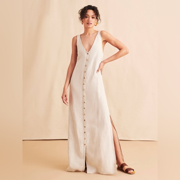 Faherty Dresses & Skirts - Faherty Big Sur Linen Maxi Dress